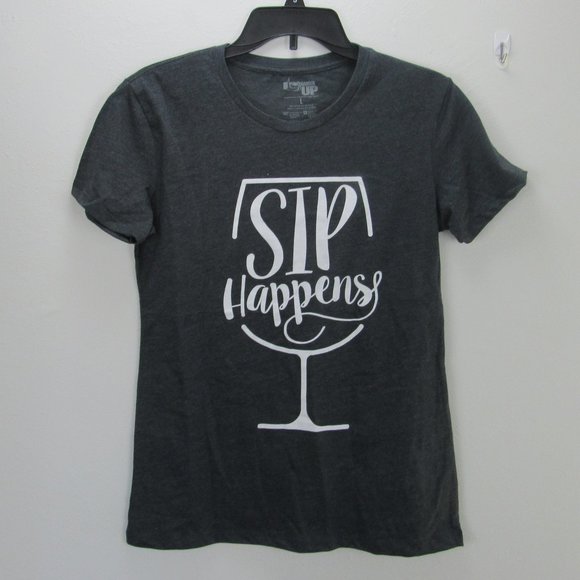 Ranger Up Tops - Ranger Up T-shirt Sip Happens Gray lg